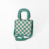 ADBGM1089 American Darling Genuine Leather & Hair-On Cowhide Checkerboard Tote Bag