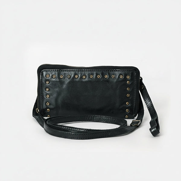 SWC212 Cuorina - Luxury Leather Riveted Wristlet