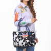 NFR Licensed Wrangler Cowhide Western Speedy Bag Rodeo Leather Handbag