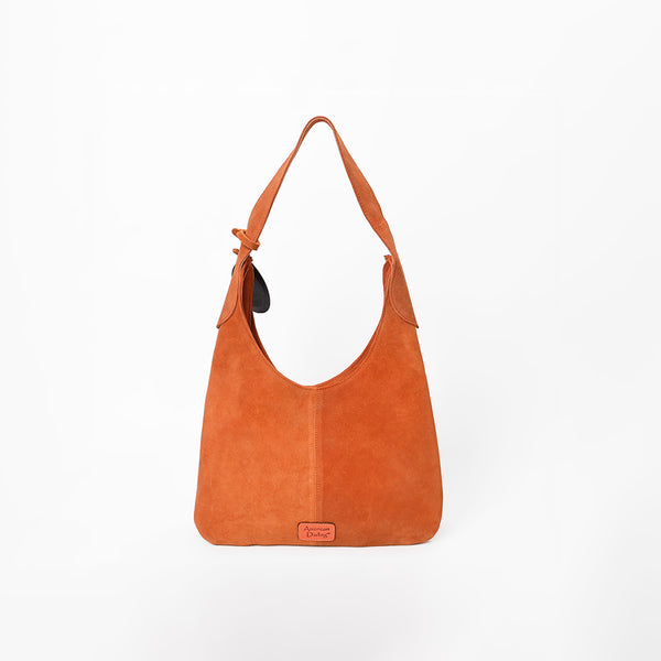 ADBGA1248A American Darling Genuine Suede Embroidered Western Hobo Orange Shoulder Bag