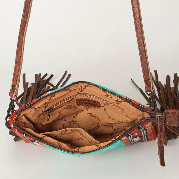 ADBG236 American Darling Saddle Blanket Boho Fringe Crossbody Bag