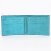 ADBGZ919 Genuine suede Leather Bifold Wallet with White Embroidered Stitch Detail