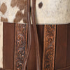 ADBGM754 Bucket Hand tooled Hair-On Genuine Western Leather Women Bag