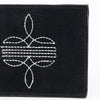 ADBGZ919A Black Genuine suede Leather Bifold Wallet with White Embroidered Stitch Detail