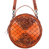 ADBG498 American Darling Hand Tooled Floral Leather Western Canteen Bag