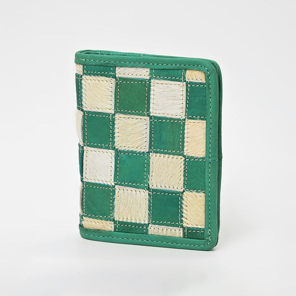 ADBGM1095 American Darling Checkered Hair on Hide & Leather Bifold Wallet