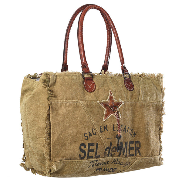 LC-KB331 Weekender Upcycled Canvas Ladies Bag