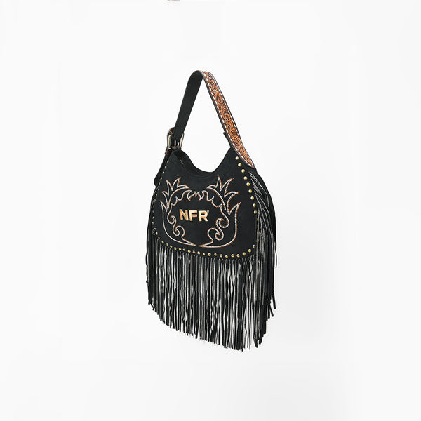 ADBGA1476ANFR American Darling Embroidered Suede Western Hobo Shoulder Bag