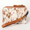 ADBG821 American Darling Handcrafted Leather Coin Purse with Authentic Hair-On Cowhide
