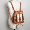 ADBG862 American Darling Hand Tooled Floral & Hand-Woven Saddle Blanket Leather Bucket Bag