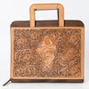 ADBG1194 American Darling Western Hand Tooled Leather Briefcase Bag Genuine Leather