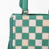 ADBGM1089 American Darling Genuine Leather & Hair-On Cowhide Checkerboard Tote Bag