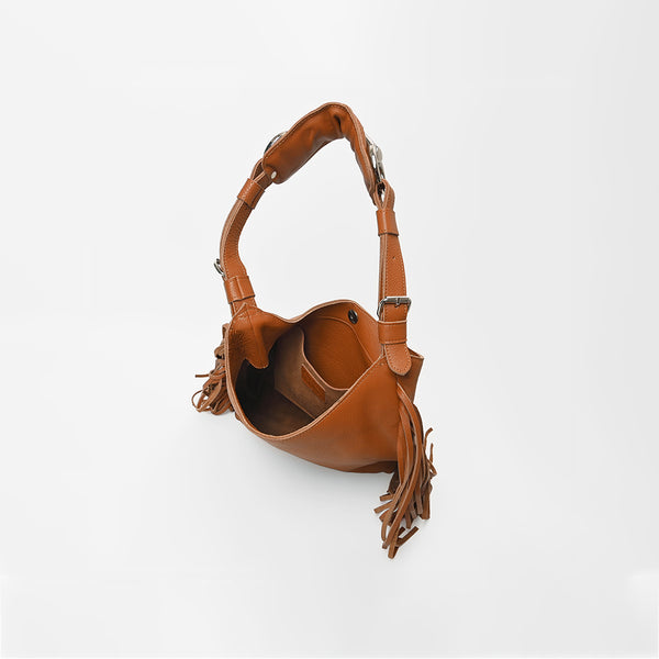 ADBGM892 American Darling Genuine Leather Western Fringe Hobo Bag
