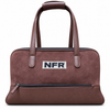 Official PRCA & NFR Licensed Collection Brown Suede Leather Satchel Handbag Western Rodeo Bag