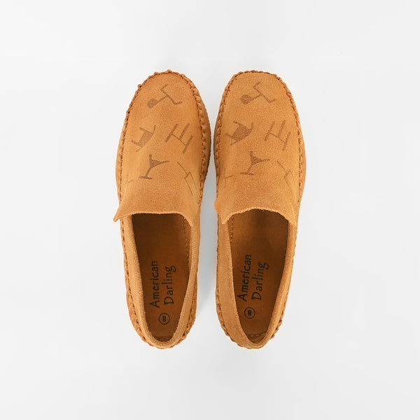 ADFT186 Western Embroidered Genuine Leather Moccasins American Darling