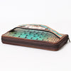 ADBG1190 American Darling Western Leather Wallet Bag Crocodile Embossed Hand Tooled