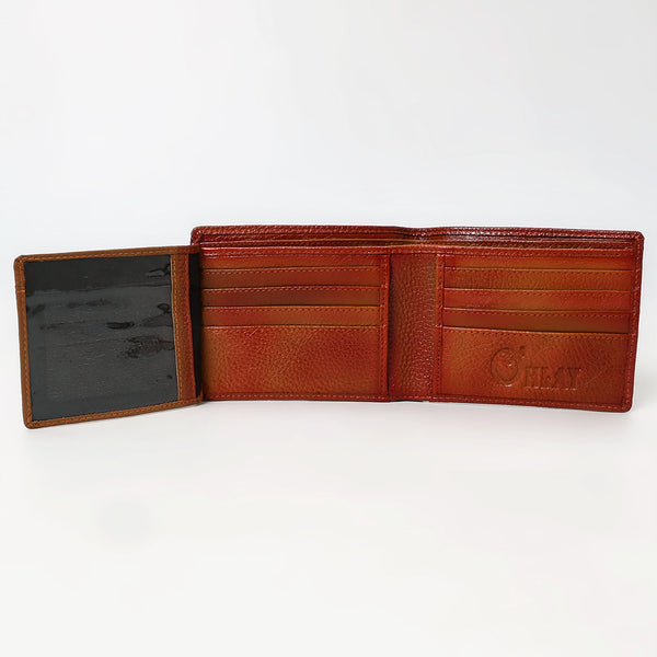 LC-OHM120C Genuine Western Leather Bifold Wallet