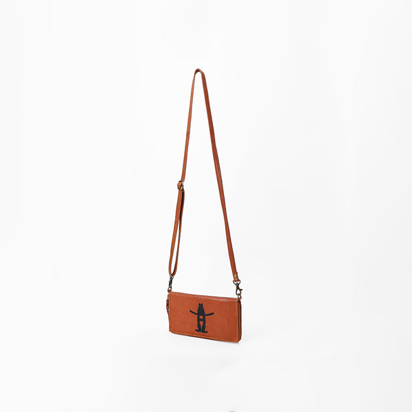 Frontier Rodeo Genuine LeatherBlack Embroidered organizerBag
