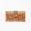 KBG241 American Darling Hair on Hide & Harness Leather Western Tooled Wallet