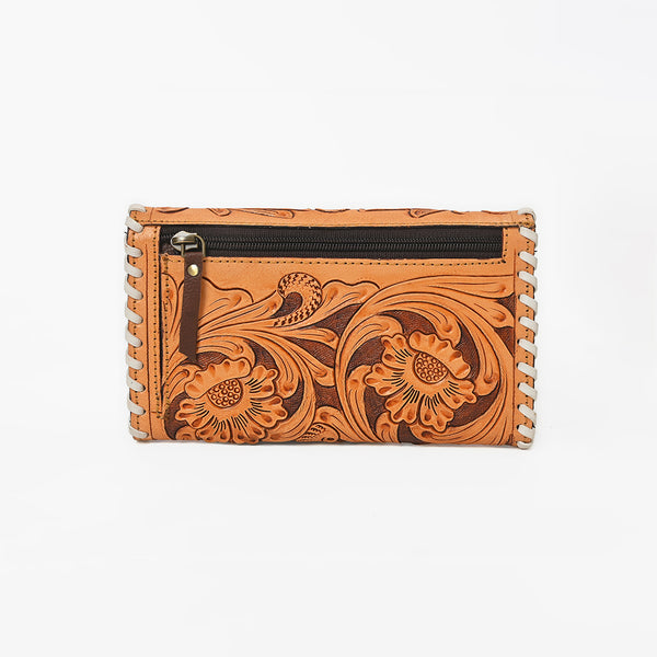 KBG316 American Darling Hand Tooled Western Floral Buckstitch Wallet