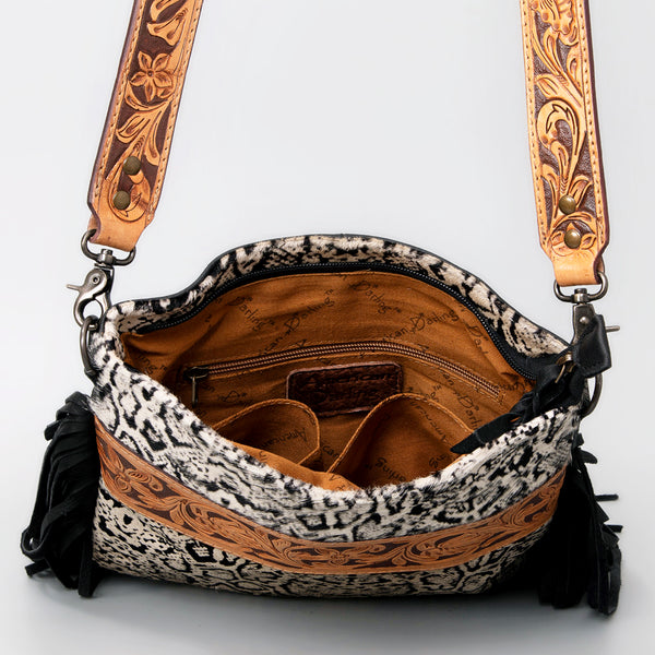 ADBGS192 Large Crossbody Genuine Western Leather Women Bag Pearl
