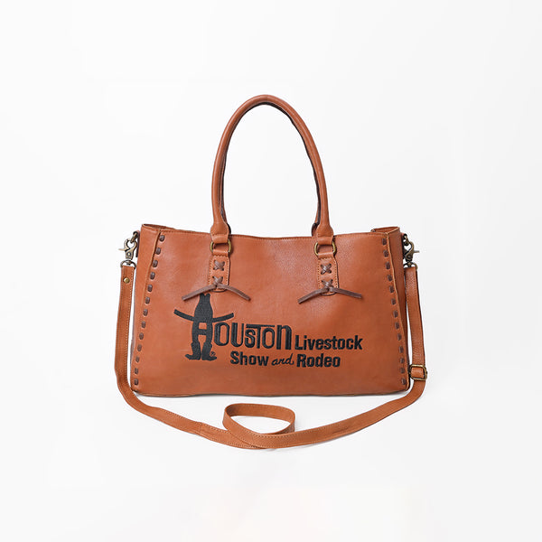 Magnolia Rodeo Genuine Leather Black Embroidered Tote Bag