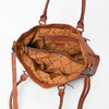 Magnolia Rodeo Genuine Leather Black Embroidered Tote Bag