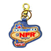 Official PRCA & NFR Licensed Collection® Embroidered Blue Leather Key Ring Charm