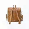 OHA158 Backpack Hand Tooled Hair on Genuine Western Leather Women Bag