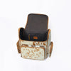 OHA158 Backpack Hand Tooled Hair on Genuine Western Leather Women Bag