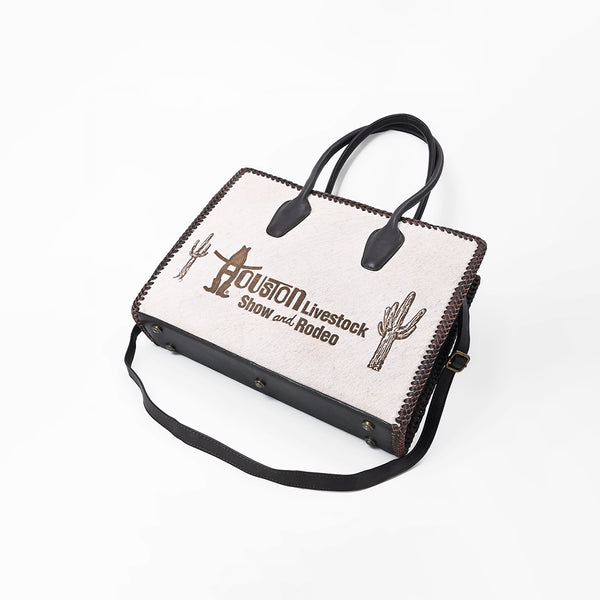 Sandy Rodeo Genuine Hair On Leather Tote Bag