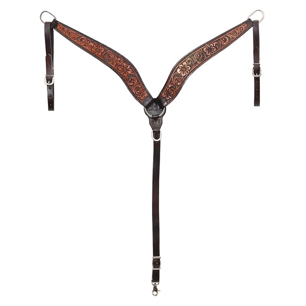 BER357-Western Leather Breast Collar