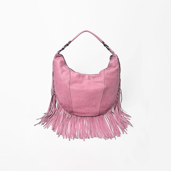 SWC127 Signature Side-Fringe Hobo Bag