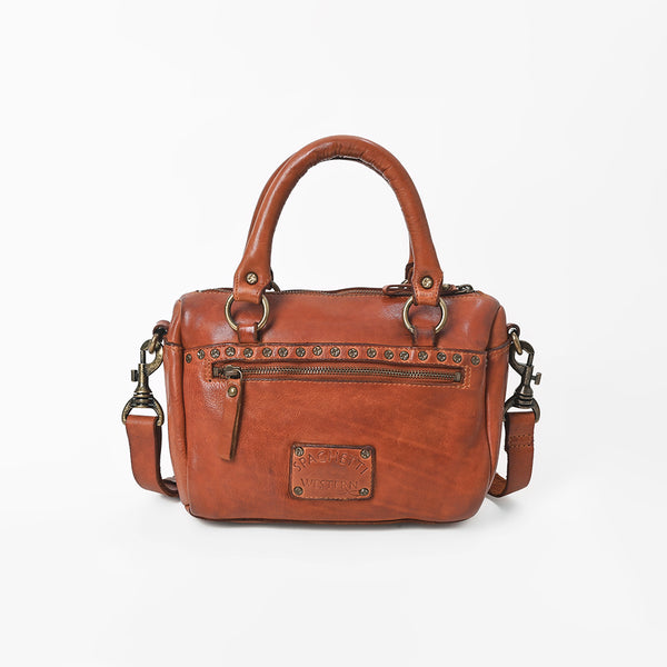 SWC483 Caventina - Leather Riveted Tote Bag
